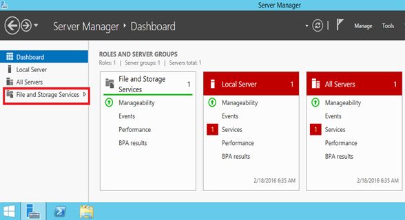 File and Storage Services